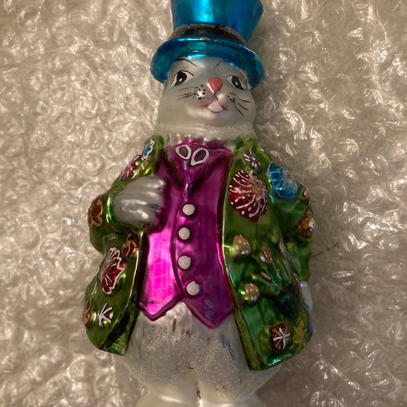 Christopher Radko Male & Female Bunny Rabbit Ornaments. - Picture 4 of 9